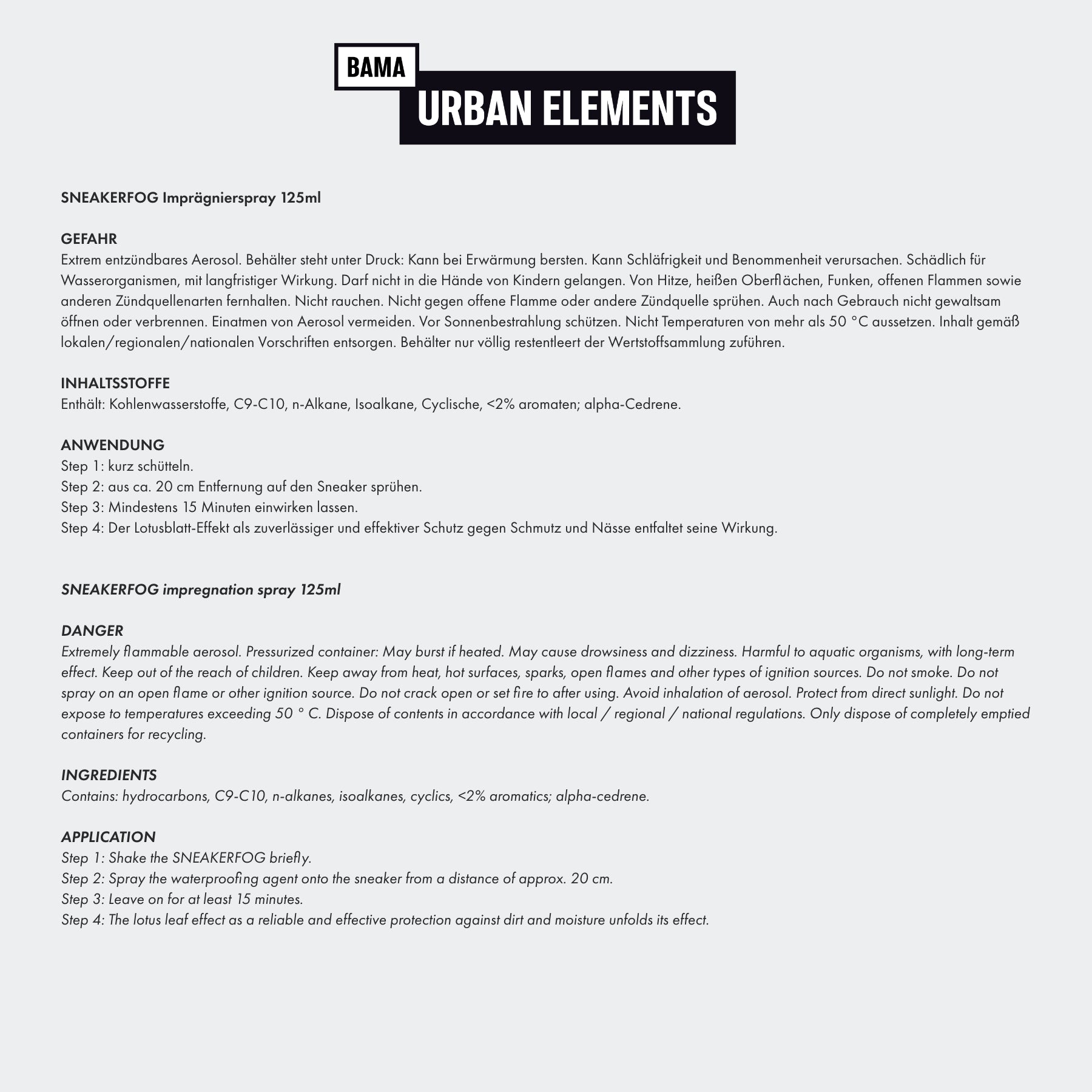 SNEAKERFOG Imprägnierspray