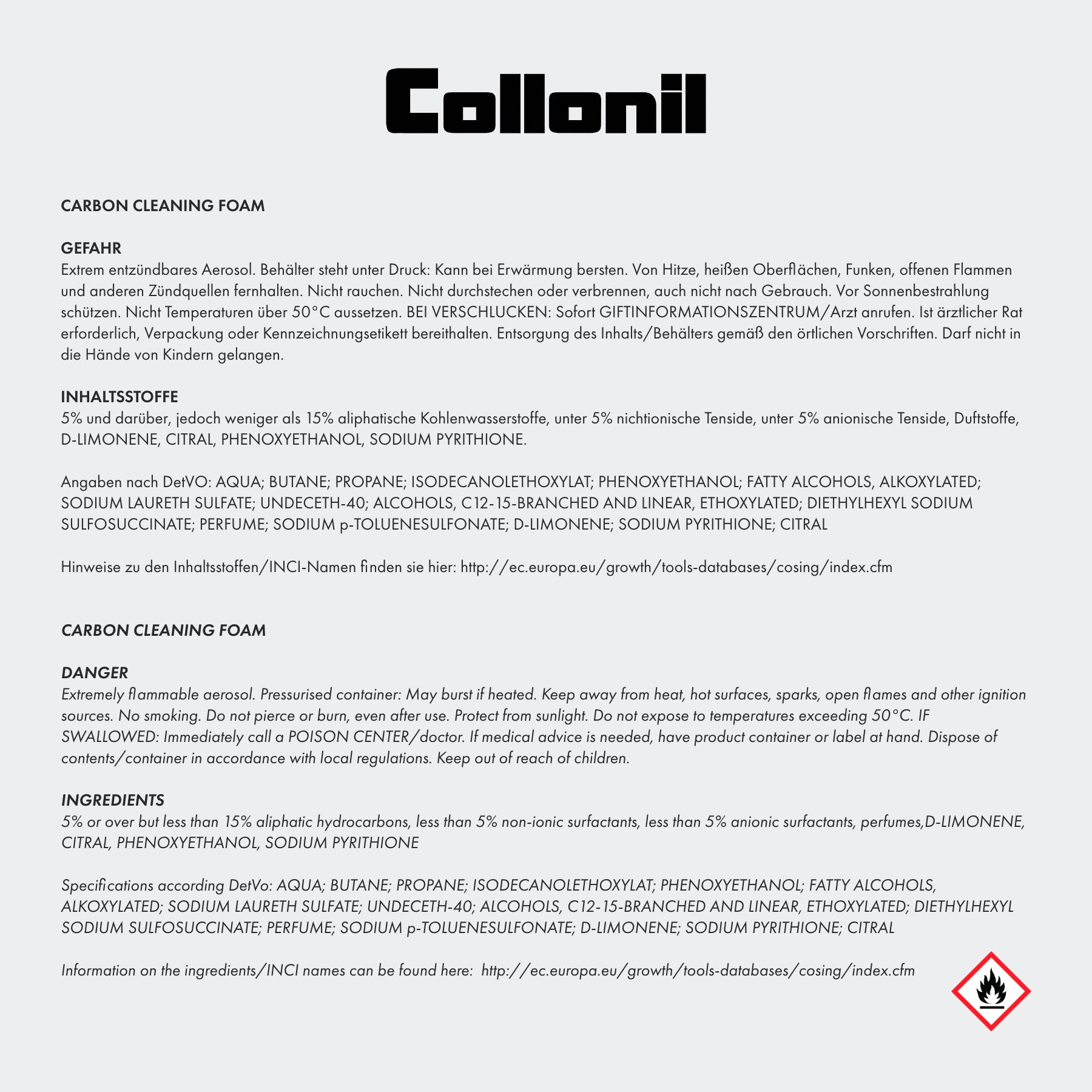 Collonil - Carbon Lab Cleaning Foam