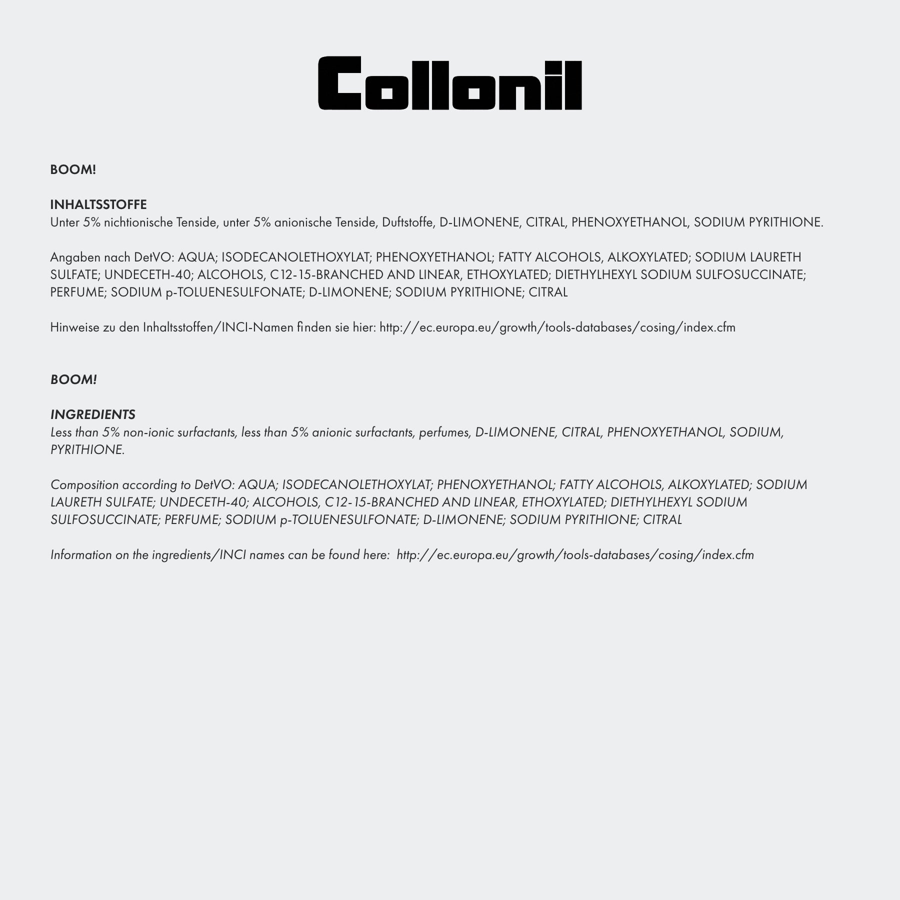Collonil - BOOM!